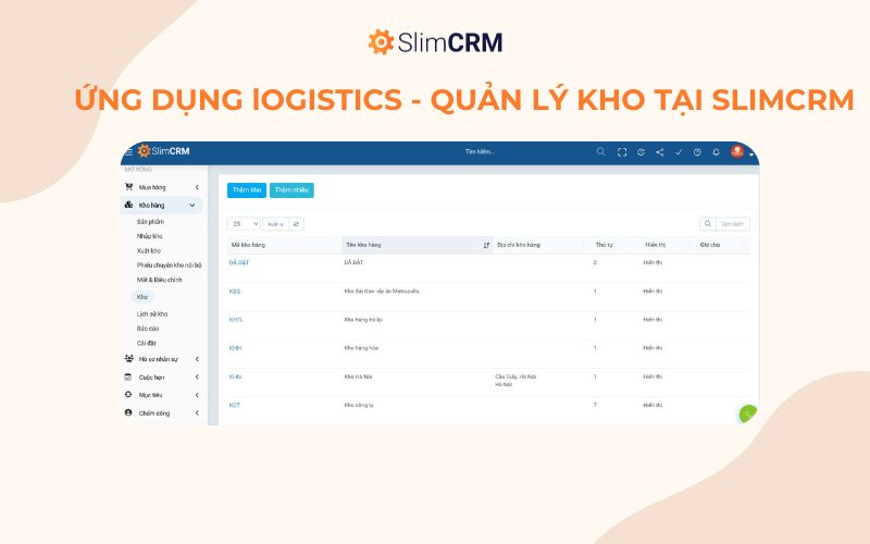 Phần mềm quản lý kho logistics