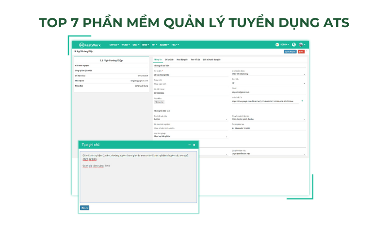 Phần mềm quản lý tuyển dụng ATS