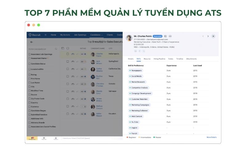 Phần mềm quản lý tuyển dụng ATS