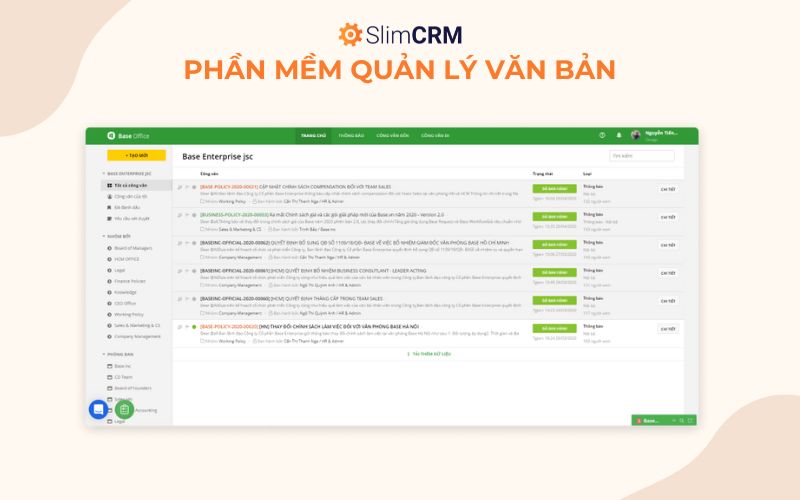 Phần mềm quản lý văn bản