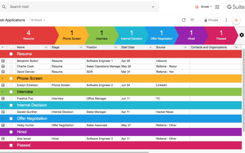 Phần mềm Streak CRM