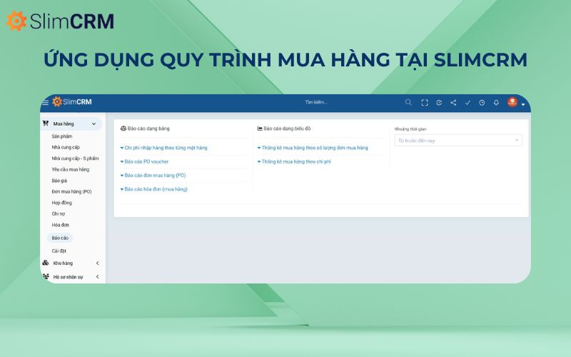 Quy trình mua hàng tại SlimCRM