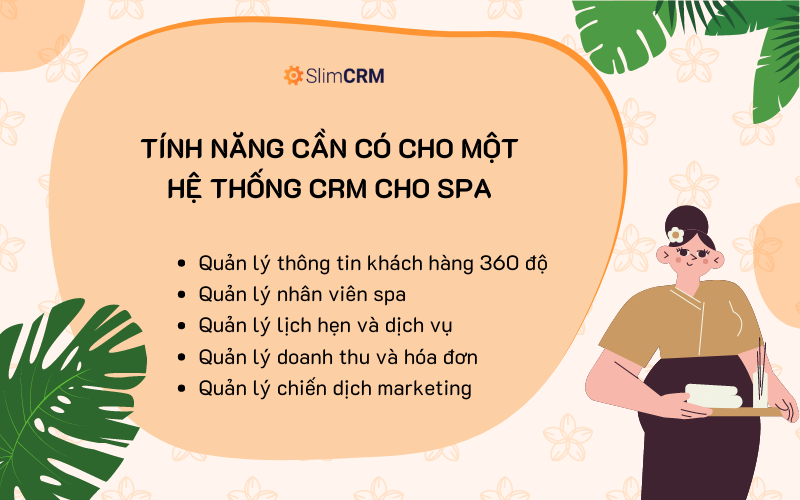 Tính năng cần có cho một hệ thống crm cho spa, thẩm mỹ viện