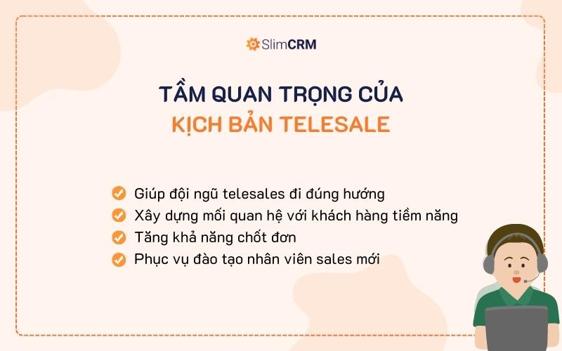 Tầm quan trọng của kịch bản telesale