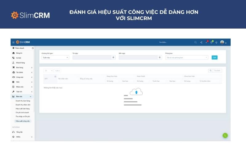 Đánh giá hiệu suất công việc dễ dàng hơn với SlimCRM
