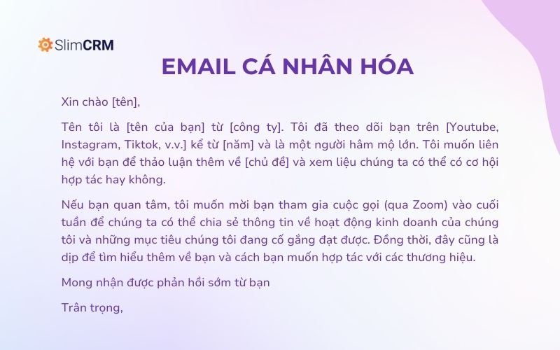 Email mục tiêu được cá nhân hóa