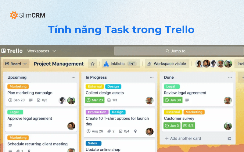 Tính năng Task trong Trello